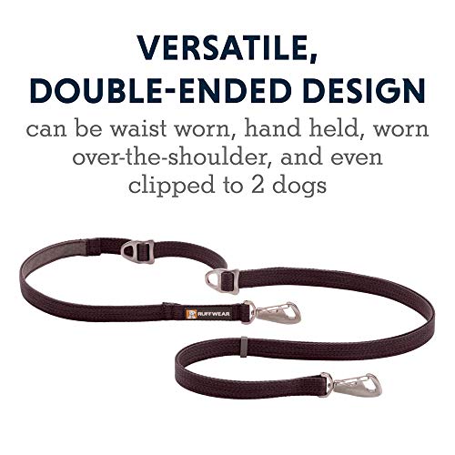 RUFFWEAR Leash, Switchbak, Hundeleine mit Verstellbarer Länge und 2 Verschlussclips, über der Schulter, in der Hand, Koppler, doppelt geklippt, Einheitsgröße, Blue Pool