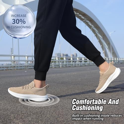 Image of VAMJAM Men's Running Shoes Slip On Walking Shoes Non Slip Lightweight Workout Breathable Gym Sneakers Fashion Mesh Sneakers