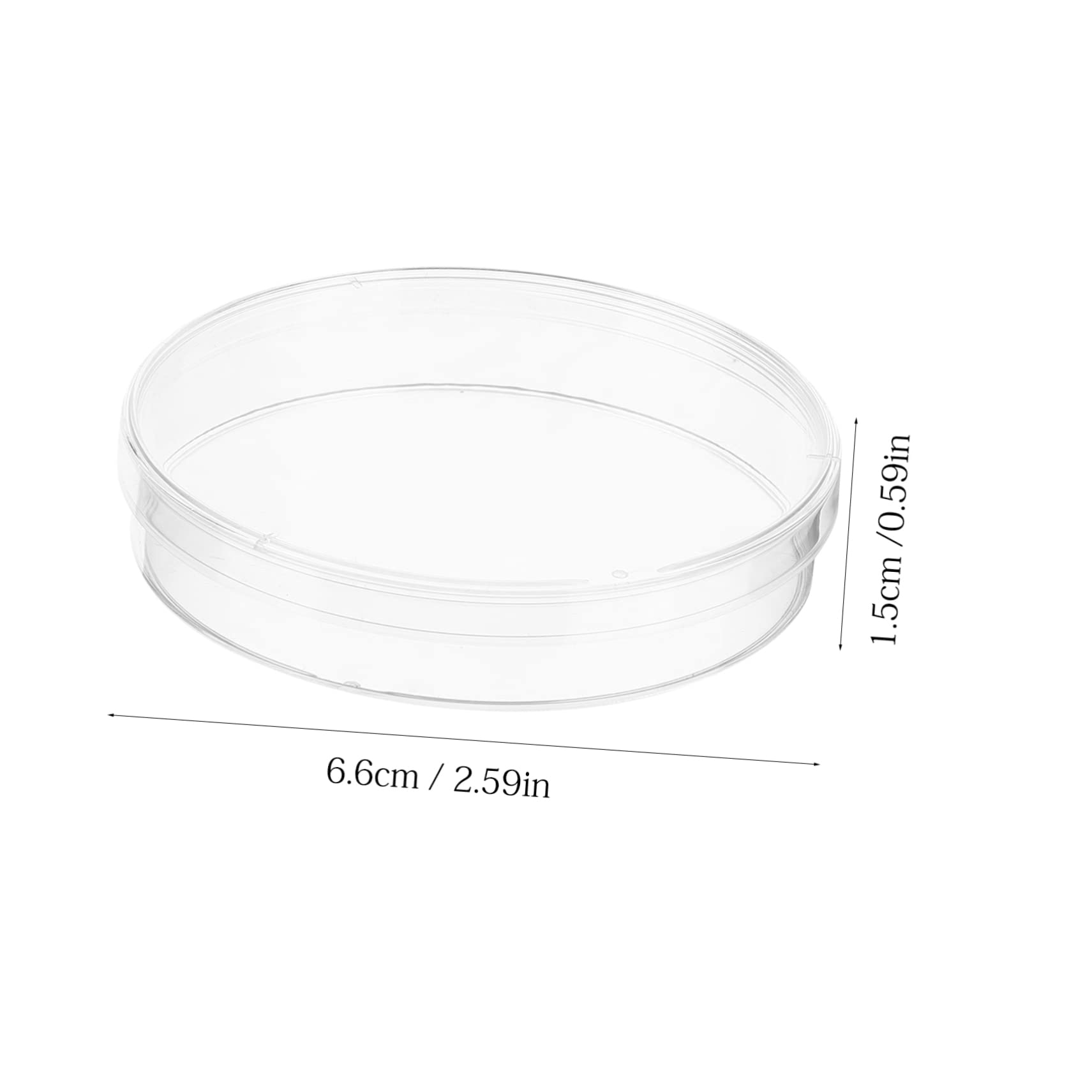CIYODO 30pcs Plastic Lab Petri Dish Lids Culture Plates for Classroom Teaching Lab Use PDA Petri Dishes Smooth Surface 70mm Size