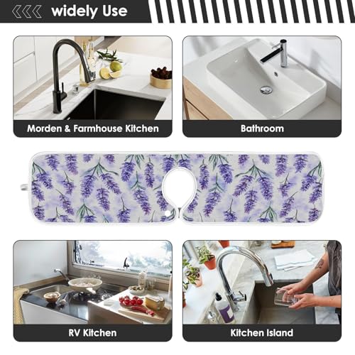 Tapis absorbant pour robinet en microfibre | Protection anti-éclaboussures - 7