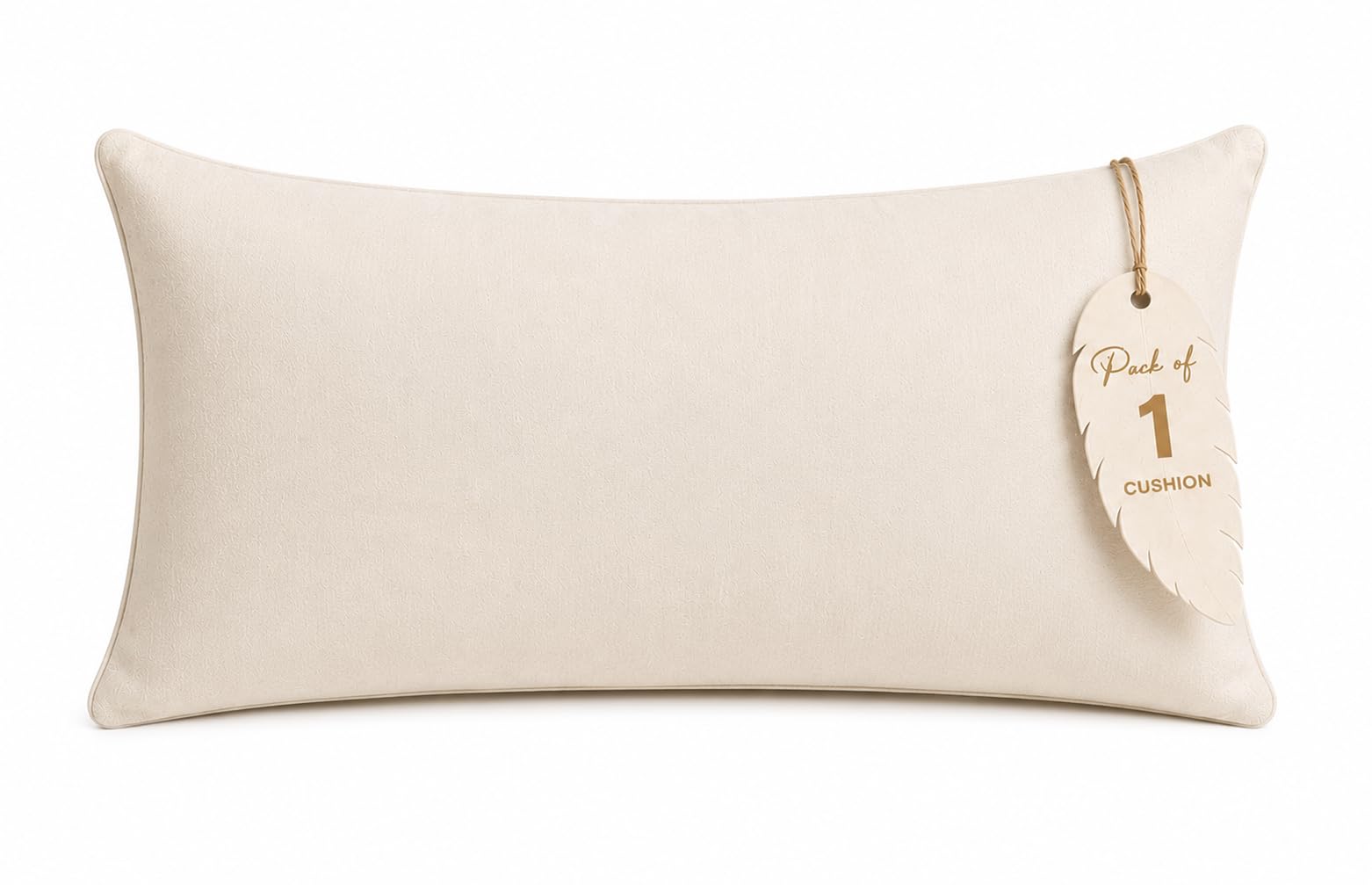 adsin Set of 1 Duck Feather Cushion Inserts – 35cm x 50cm (14" x 20") – Off-White Throw Pillow Pads with 100% Cotton Down-Proof Cover – Soft & Supportive Inner Fillers for Sofas & Bed — image 1
