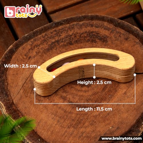 Image of Rolling Drum Rattle & Banana Busy Beads Rattle | Montessori Baby Toys for Sensory Play & Motor Skills | Safe, Durable Toys for Newborns 0+ Months