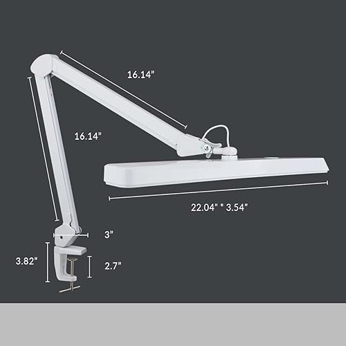 Miniatura 7 de Neatfi (Nuevo modelo) Lámpara de trabajo LED XL de 2,500 lúmenes con abrazadera, 5 modos de luz, temperatura de color correlacionada 3000-6000K
