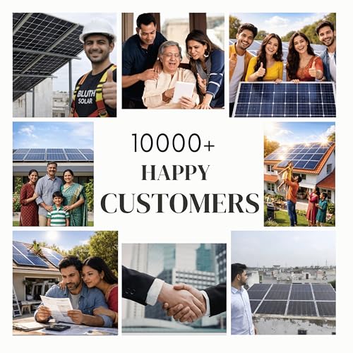 Image of Bluth Solar Solar Panel 550W Bifacial Monoperc 144 Half-Cut Cells High Efficiency Rooftop Solar Pane Kit for Home & Commercial Use 1500V DC IP68 MC4 Connector Black