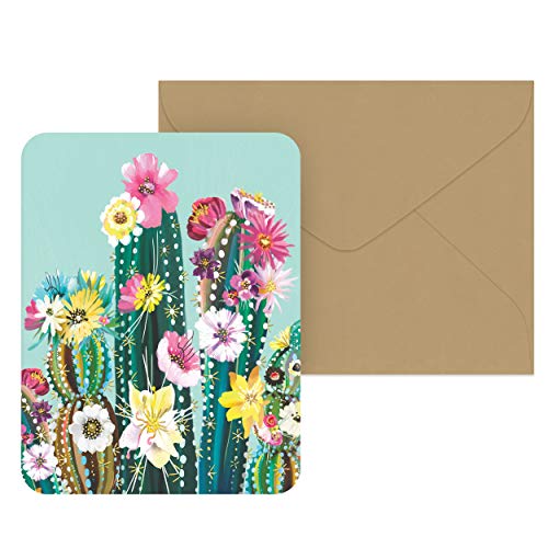Image of Studio Oh! Artisan Blank Note Cards by Studio Oh! - Desert Blossoms - Pack of 8 - 4.25 inch x 5.5 inch Printed Textured Art Paper Embellished with Foil Stamping Cards and Envelopes