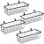 SheeChung Farmhouse Metal Wire Bin Basket with Wall Mount - Small, 4 Pack - Portable Hanging Wall Basket, Rustic Home Storage Organizer for Cabinets, Pantry, Closets, Bathroom, Kitchen,Bedroom(Black)