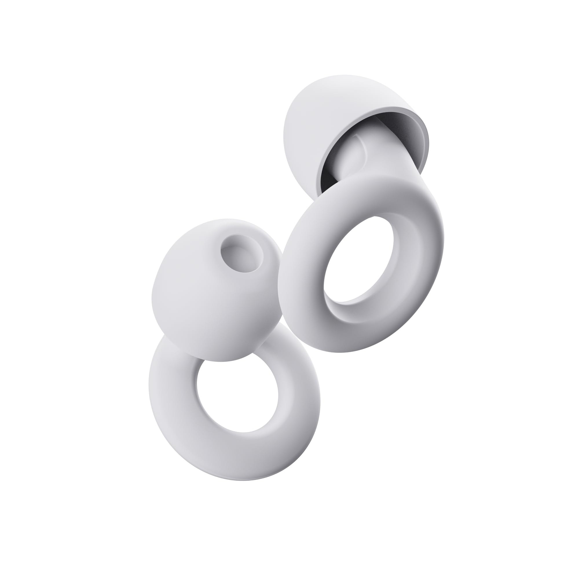 Loop Quiet Tapones para la reducción del ruido - Protección auditiva reutilizable de silicona, para dormir y combatir la sensibilidad al ruido - 8 almohadillas en XS/S/M/L - SNR 24dB & NRR 14