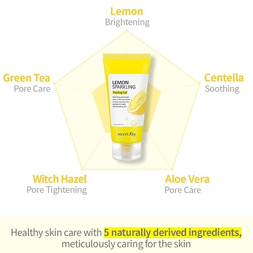 Miniatura 7 de SECRETKEY Gel pelador espumoso de limón, limpieza profunda, exfoliación, hidratación de la piel, baja irritación para pieles sensibles fl. 4.05 oz /