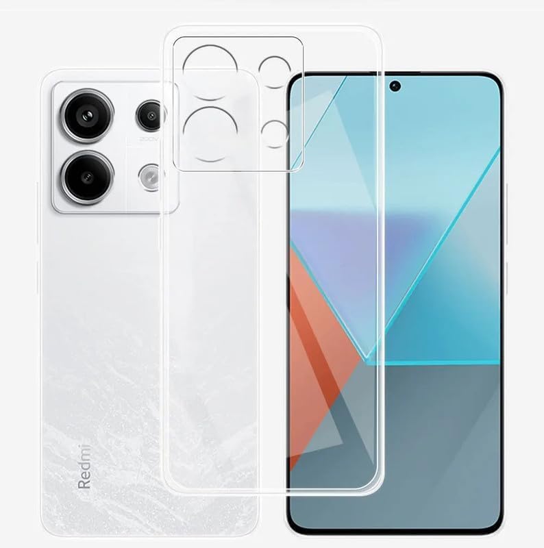 Image of COVERBLACK Soft Rubber Back Cover for Mi REDMI Note 13 5G 2024 - Transparent