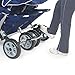 Children’s Factory Infant Toddler SureStop Folding Commercial Bye-Bye Stroller (4-Passenger), Blue