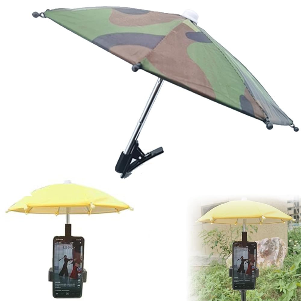 RUIYUE Phone Umbrella, 2024New UV Protection Phone Umbrella for Sun,Universal Adjustable Suction Cup Phone Stand Umbrella for Phone,Sun Shade Cover