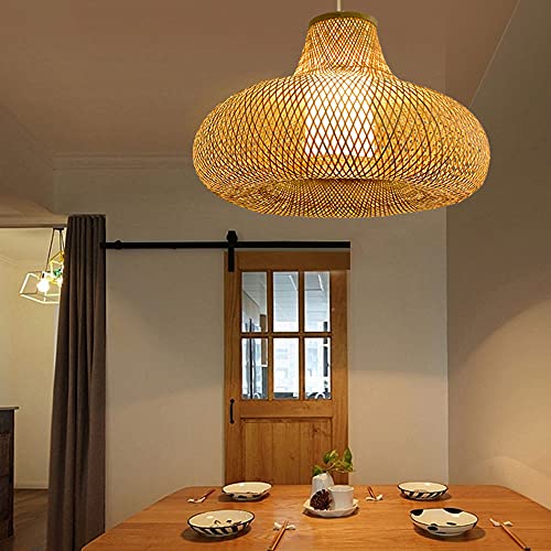 Lustre v-intage bambou tissé de style chinois, luminaire créatif haute finition pour chambre - 3