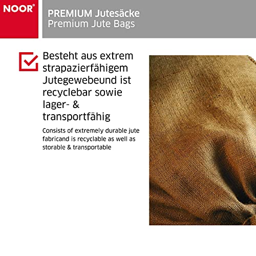 Foto von NOOR Premium Jutesäcke 2er Pack Gr. XL 65 x 135 cm I 2X Multifunktionaler Jutesack I Winterschutz für Topf- & Kübelpflanzen I Frostschutz für Pflanzen I Pflanzen-Überwinterung Gartensack I Natur