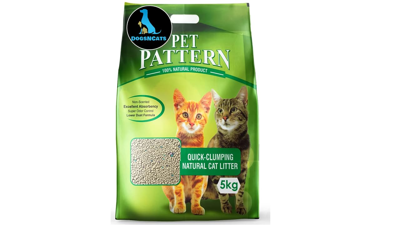 DogsNCats Pet Pattern Quick Clumping Natural Cat Litter with Benefits of Non Scented, Excellent Absorbency, Super Odour Control, Low Dust Formula, 5KG with Free Gnawlers Creamy Treat (15 g) (B0CHJT1DP9) Amazon Price History, Amazon Price Tracker