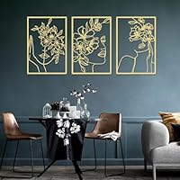 Decorazione Da Parete In Metallo Minimalista - 3 Pezzi 35x25 Cm, Arte Astratta Moderna Per Interni - Foto 13