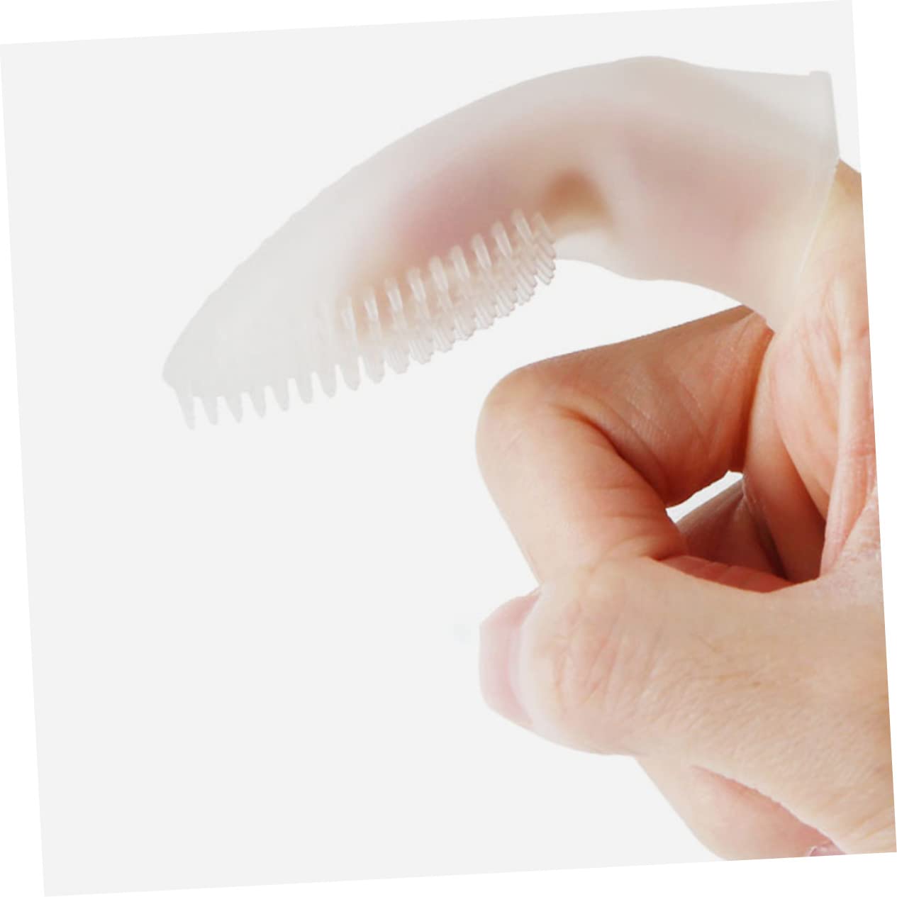 BESPORTBLE 4pièces Brosse à Dents Pour Chien Silicone Transparent Outil De Nettoyage Pour Animaux De Compagnie Facile à Utiliser Pour Hygiène Bucco- Chiens