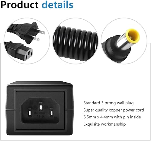 Miniatura 4 de SHNITPWR Cable de alimentación de 14 V para Samsung Monitor 14V 3A 2.5A 2.14A 1.78A 42W Fuente de alimentación AC DC Adaptador para Samsung