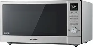Panasonic NN-SD78LS 1.6 cu.ft Cyclonic Inverter Countertop Microwave Oven 1250Watt Power with Genius Sensor Cooking, cft, 19.44"D x 21.88"W x 11.94"H,Stainless Steel