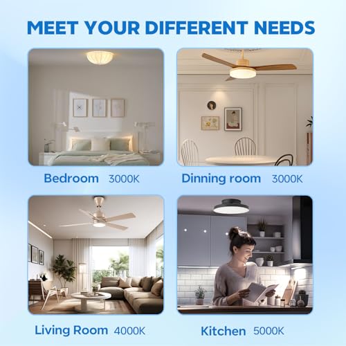 Tobebright WIN-2356X1 36W Ceiling Fan Light Kit 6.69 Inch 3200Lm, 3Cct 3000K/4000K/5000K Dimmable Ceiling Fan Led Light Replacement thumb #2