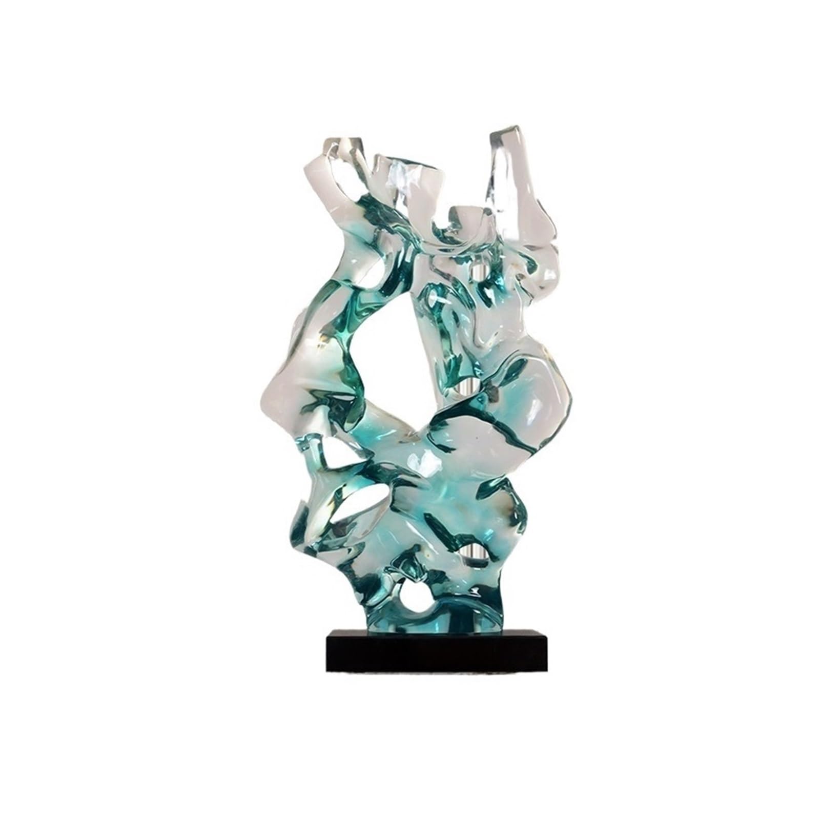 AILIUXIAOYAN Home Hecor Abstract Living Room Ornament Resin Ornament Large Transparent Decorative Item for Entryway(Green)
