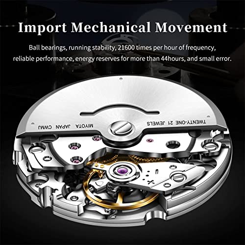 Image of OLEVS Automatic Mens Watches Self Winding Mechanical Business Luxury Dress Wrist Watch Stainless Steel Waterproof Luminous Day Date
