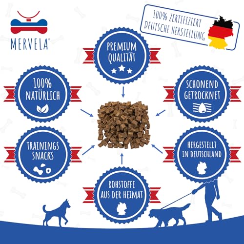MERVELA® Leckerli Pferd | 300 g | für allergische Sensible hypoallergene Hunde | ideal für Training & Belohnung | Kausnack getreidefrei & monoprotein