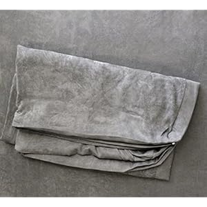   47x29x4-GrayGrey-Color-MicroSuede-Fabric-100-Washable-Luxury-Comfort-Replacement-Dog-Bed-Zippered-Duvet-Gusset-Case-Cover-Only