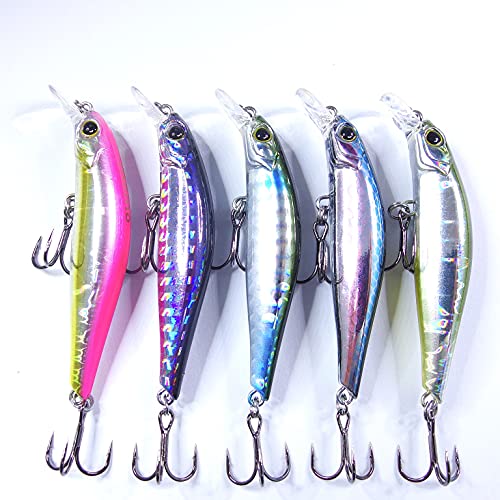 【momoルアー】モモルアー スイマー 60 6g シンキングミノー トラウトミノー メッキ カマス 小型青物に (ソルトカラー #01) 1枚目