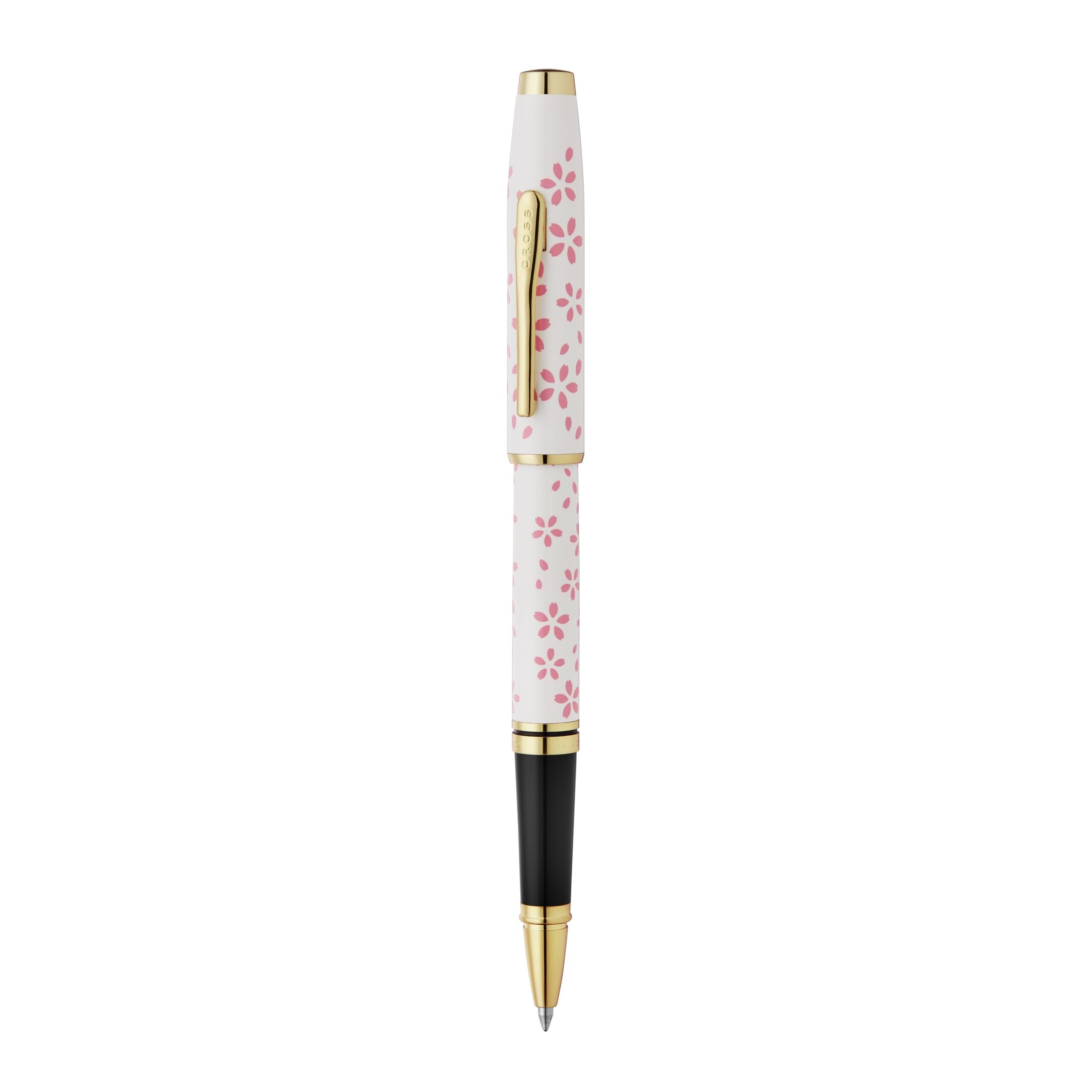 Cross Coventry Cherry Blossom Pearl White Lacquer Sakura Pink Screenprint Polished Gold Tone Appointments Rollerball Pen - Refillable — view 4