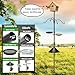 93Inch Bird Feeding Station,Heavy Duty Bird Feeder Pole Bird House Stand Mount Kit with Squirrel Proof Baffle,Adjustable Buddy Poles for Outdoors Hanging.