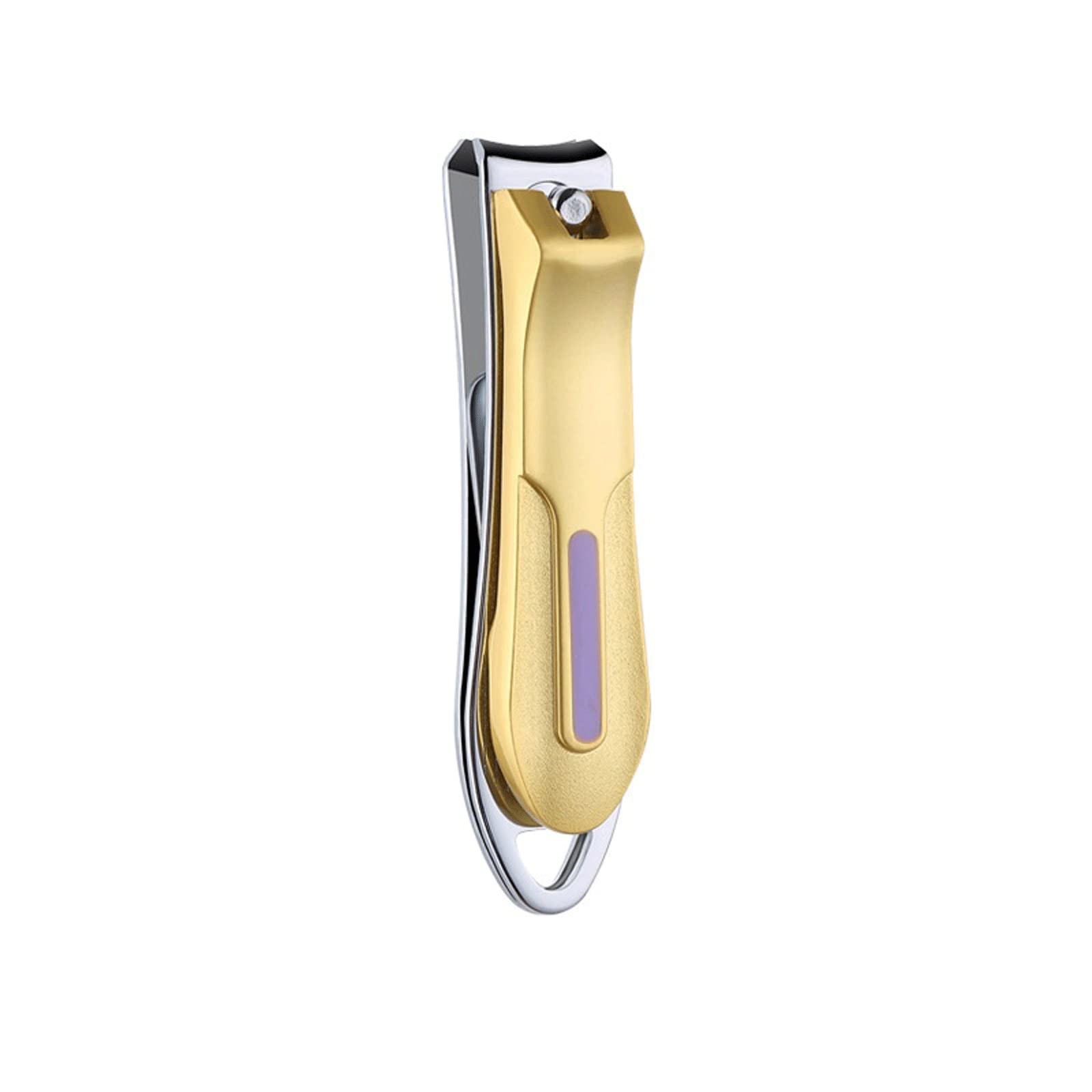 Cortaúñas profesional de acero inoxidable, cortaúñas, cortaúñas, cortadora de uñas, tijeras de pedicura, limas de manicura (amarillo)