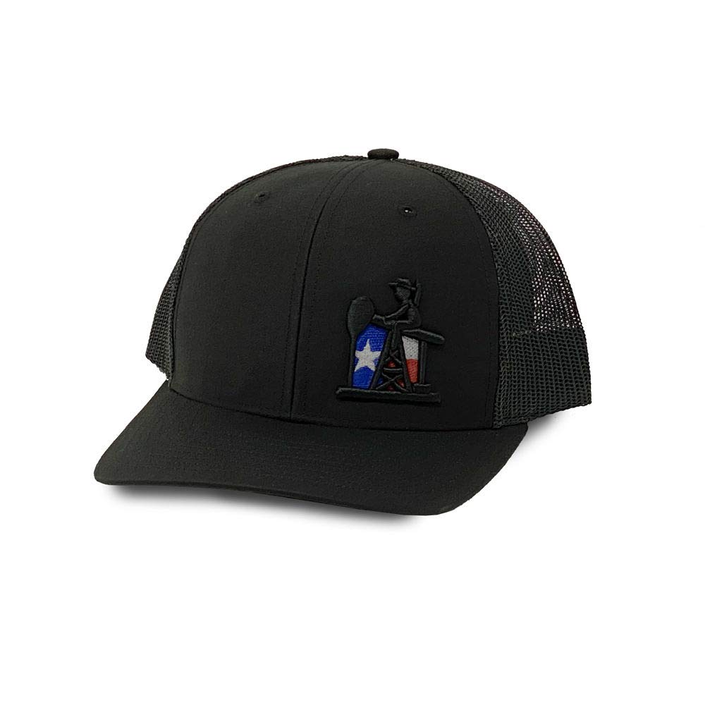 Oil Field Hats Pumpjack Cowboy Adjustable Mesh Back Snapback Hat