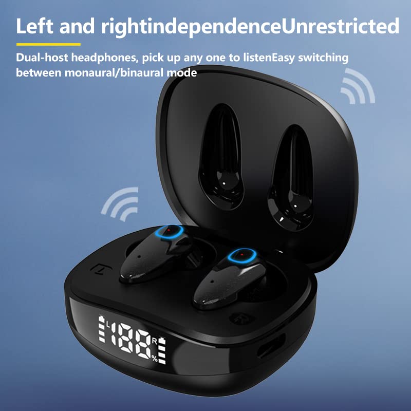Bluetooth Kopfhörer Kabellos,in Ear Kopfhörer Bluetooth 5.3 mit Dual HD Mikrofon,40Std Immersiver Premium Sound Ohrhörer,IP7 Wasserdicht Earbuds,für iPhone Samsung Android Huawei Samsung, Schwarz – Bild 5