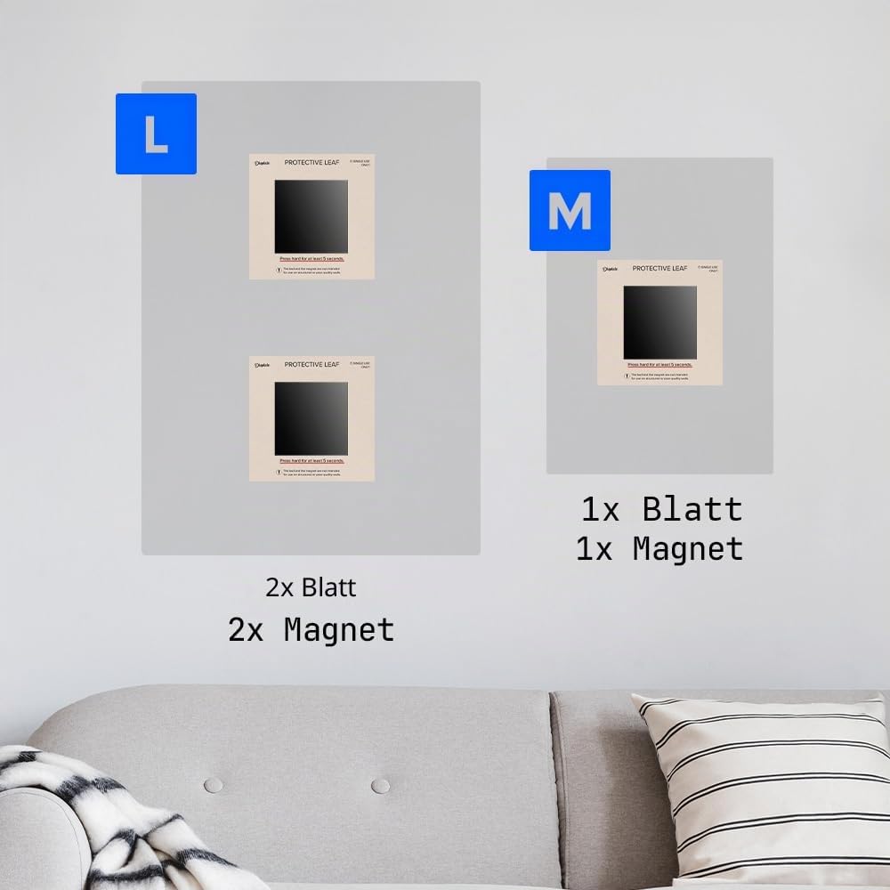 Displate Magnete für Metallposter Selbstklebend Set 9 Stück - Magnete Stark zum Kleben für Wand - Neodym Magnet Kit - Einfache Montage - Magnetische Wandkunst - Schutzblatt gratis