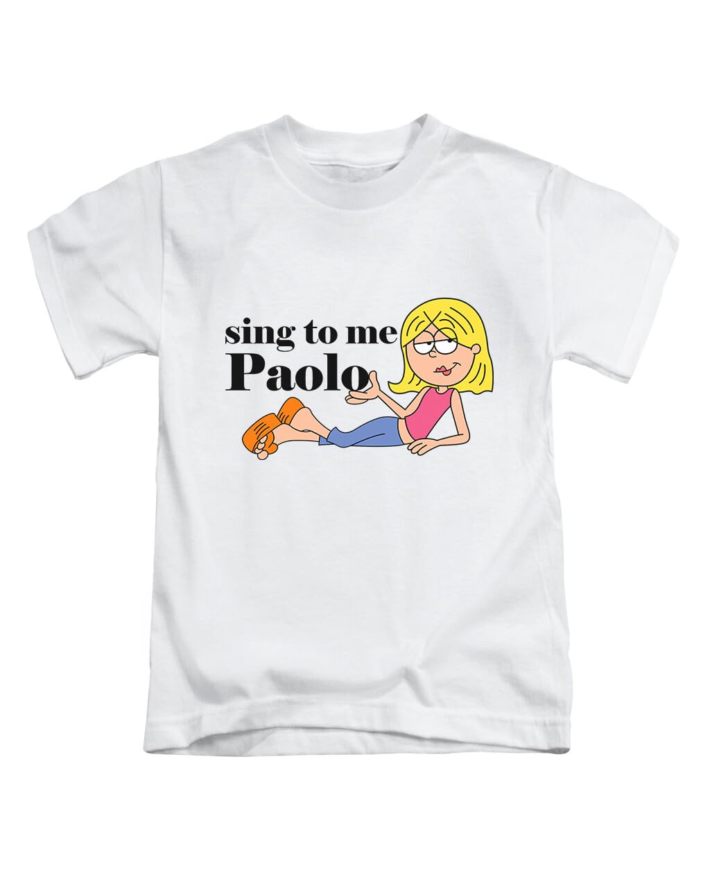 New Spirit Original Sing to me Paolo Lizzie McGuire Tee T-Shirt Funny Unisex T Shirt Top White