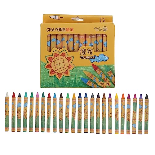 SEWACC Crayon Set 48 Pcs Boys and Girls Coloring Crayons 24 Drawing Pens for School Birthday