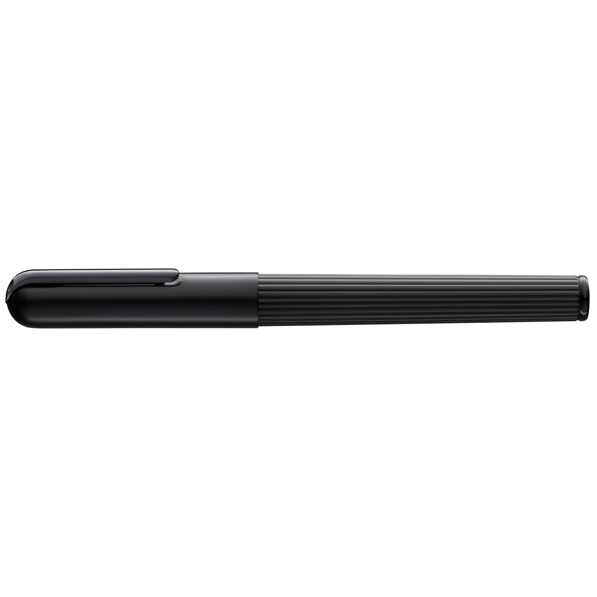 LAMY imporium Tintenroller 392 - Rollpen mit ungewöhnlichem Korpus in mattschwarzer PVD Veredelung und einem schwarz polierten Clip – Mit Tintenroller-Mine M 66 schwarz – Strichbreite M