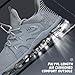 Wrezatro Mens Running Shoes Breathable Walking Tennis Casual Non Slip Comfort Work Fashion Basketball Sneakers Trainers Grey