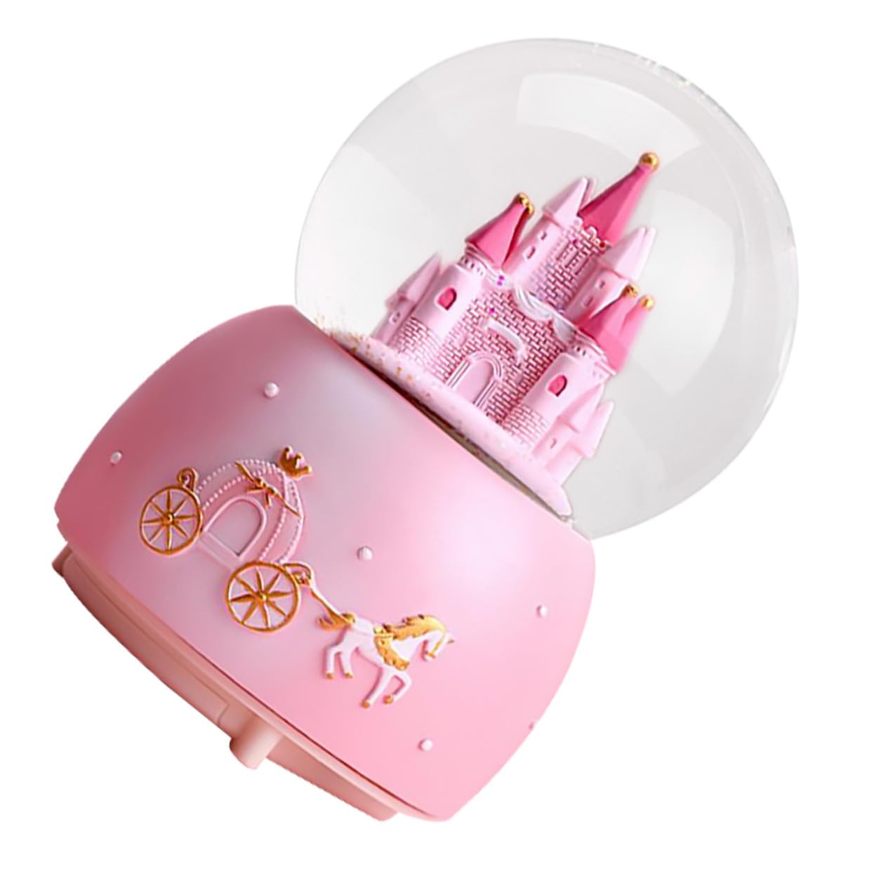 Bola de Cristal Rosa con Música, Adorno Decorativo de Resina para Dormitorio, Decoración Única y Creativa para Fiesta o Obsequio