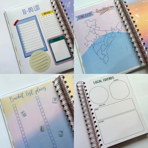 Image of Travel Journal & Diary for 6 Trips - A5 Guided Trip Planner, Bucket List & Travel Memory Book