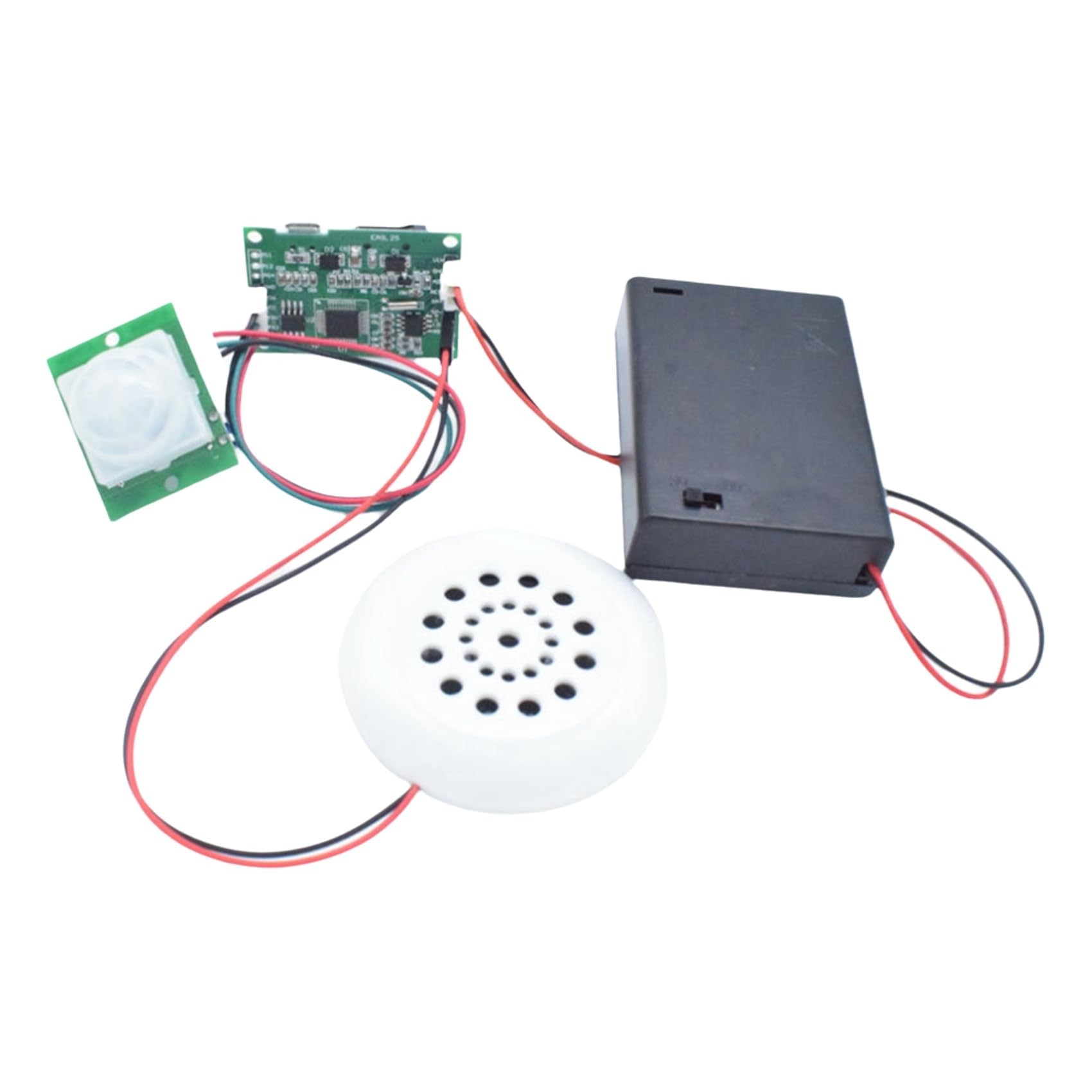 4X Kit di Registrazione Vocale Musicale MP3 con Sensore A Infrarossi PIR, Supporta Download USB Scheda TF DIY