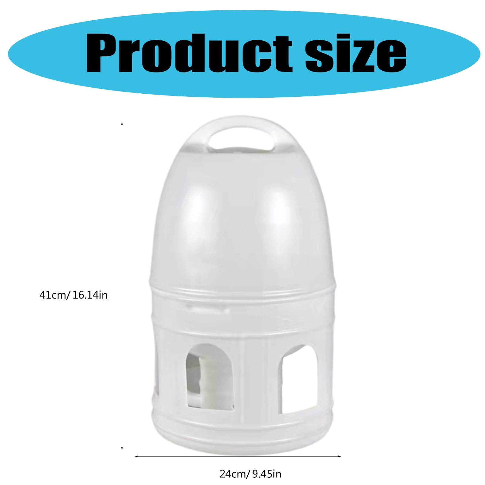Dispensador automático de agua para pájaros de gran capacidad de 10 litros, para periquitos, palomas, loros, palomas con mango colgante, dispensador de agua