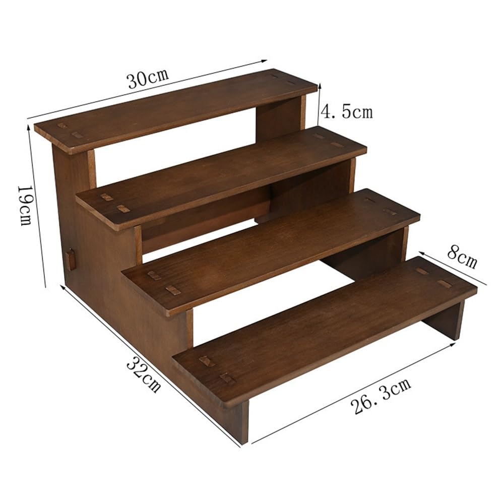 Armadi Medium Four-layer Vintage Wooden Ladder Wider String Organizer | Bracelet Display Rack Hairpin Display Racks