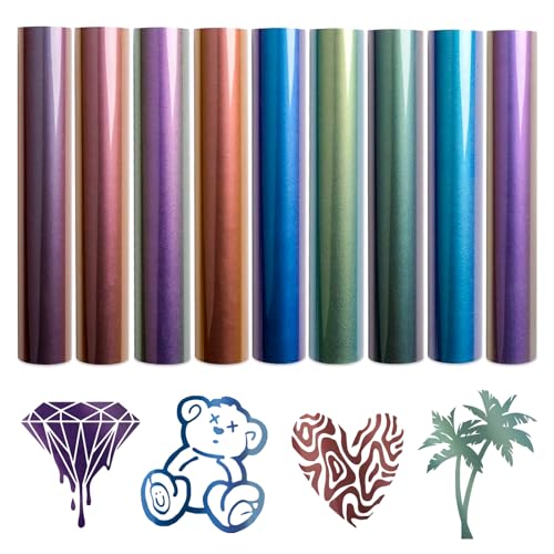 Tintnut HTV Chameleon Heat Transfer Vinyl Bundle Review: 9 Packs of Color-Changing Magic