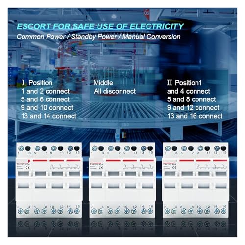 Interrupteur sectionneur manuel inverseur de source 3P 63A pour tableau - 4