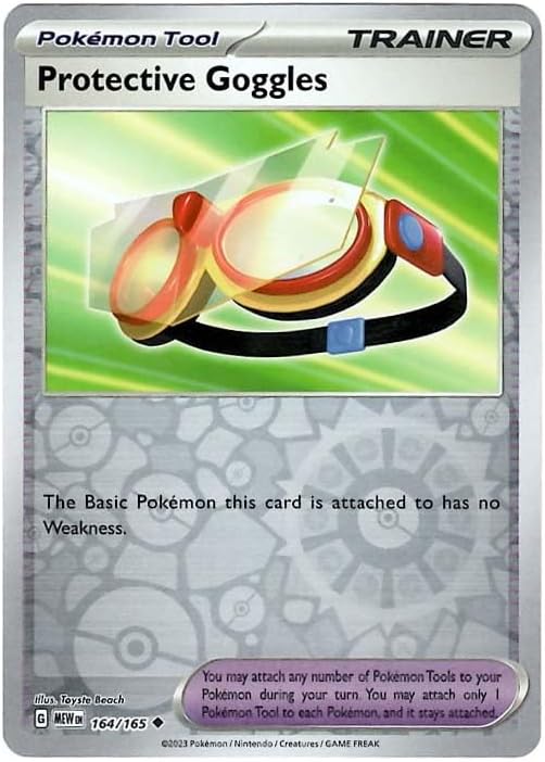 Pokemon - Protective Goggles 164/165 151 - Reverse Foil - Single Card