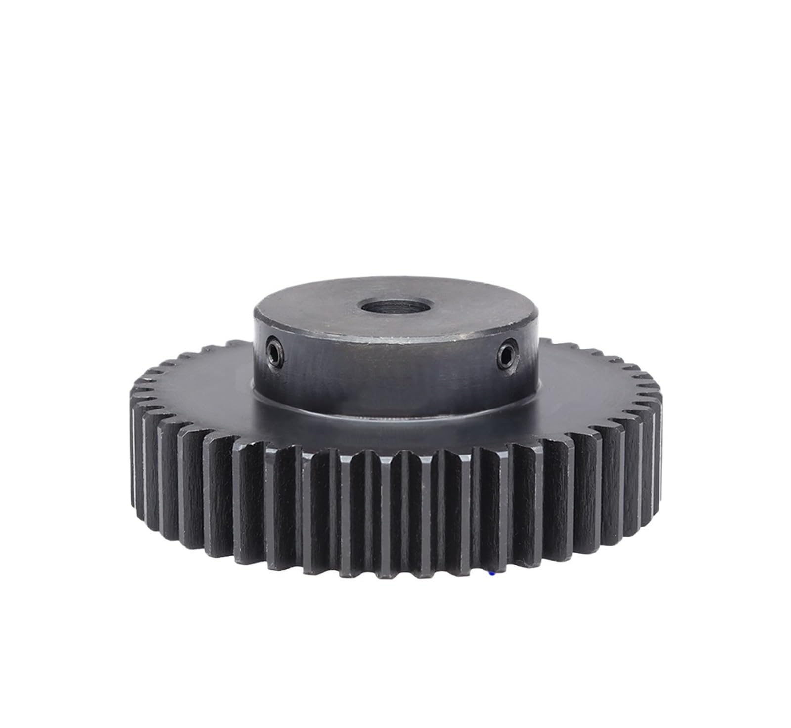 Bevel Gear Pinion Hardware Mechanical Motor Gear 2M-45T/46T Bore Size 12mm Gear Wheel Blackening Carbon Steel Teeth Height 20mm Total Height 35mm(2M-46T)