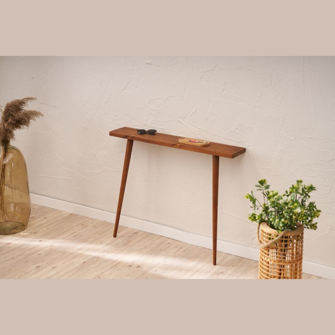 60Cm Long Wooden Console Table for Living Room & Entryway | Multipurpose Sofa Table with Storage Shelf | Modern Home Furniture for Hallway & Bedroom (60x20x77 Cm)-image-42