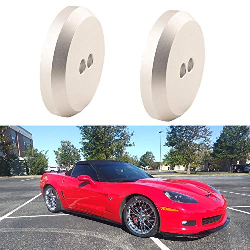 Image of Aluminum Floor Jack Pad Adapter Billet fit for C7 /C6 Corvette Premium Bolt on Jack Points-4 Pack (Silver)