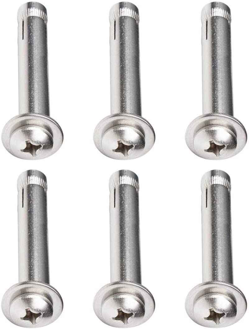 Tornillos de expansión para hormigón, 6 unidades, tornillos de expansión M8 x 50/60/70/80/100 mm, acero inoxidable, cabeza plana, tornillo de expansión cruzada, tornillo de anclaje pesado D